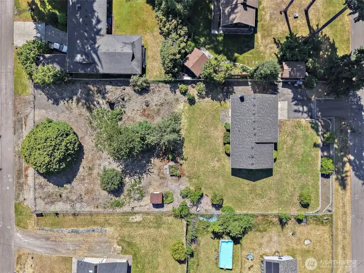 Possible subdivision opportunities on the 3/4 acre lot.