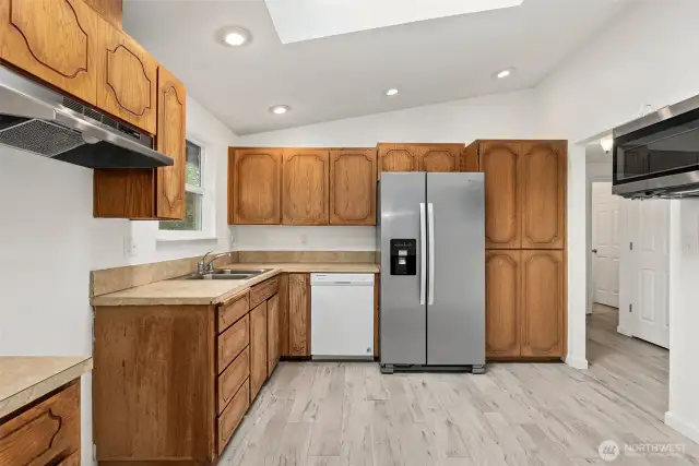 Upstairs kitchen.