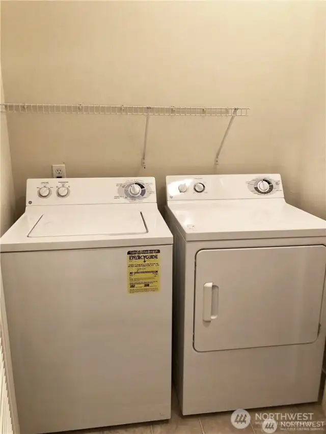 Convenient laundry area.