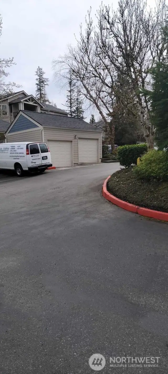 View of the garage from the entryway.