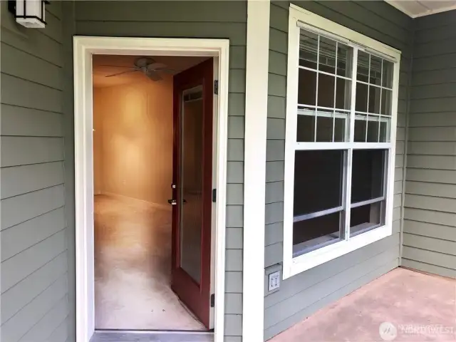 Here's the view from the balcony looking back into the unit.