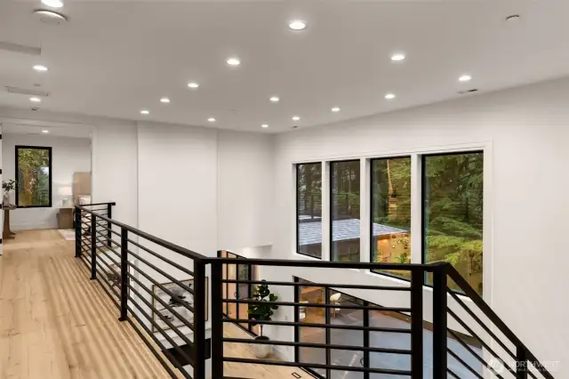 Upper Level open concept with 22 feet ceilings