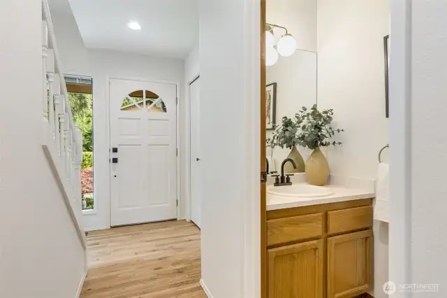 Powder room bath on main level