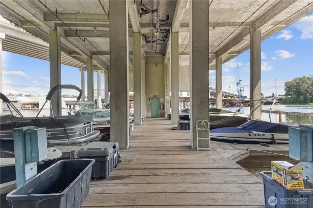 The community dock includes boat slips, giving you easy access to the water—whether you're setting out for a sunset cruise, an afternoon paddle, or your next big adventure on the bay.