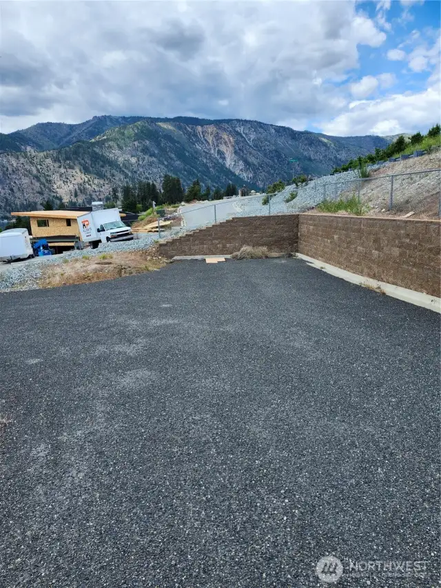 Shared access road turn around.