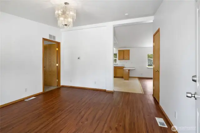 Entry has nice separation from the great room area