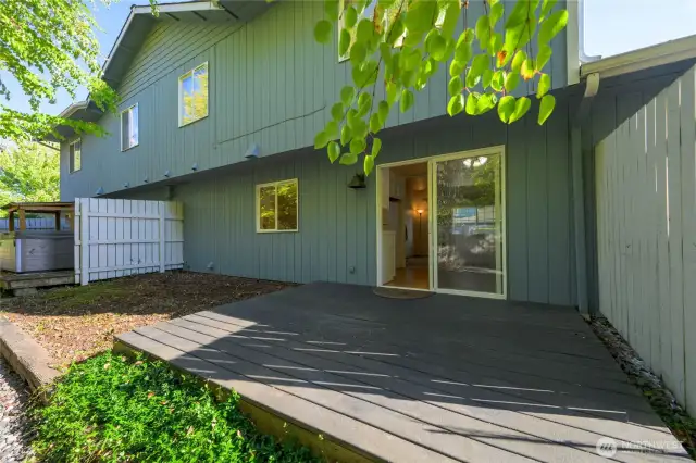 Lots of options with this space.  The neighbor even has a hot tub.