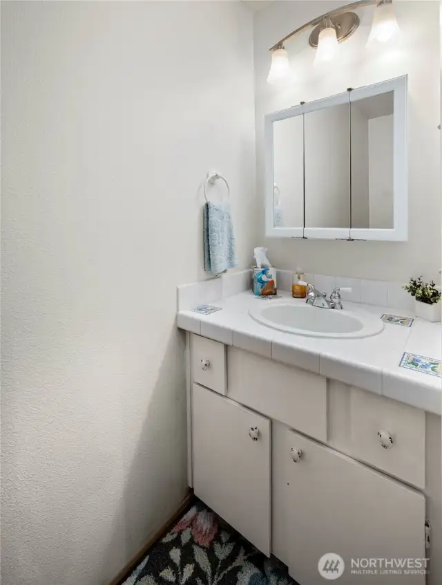 A half bath on the main floor right off the laundry room. Plenty of storage.