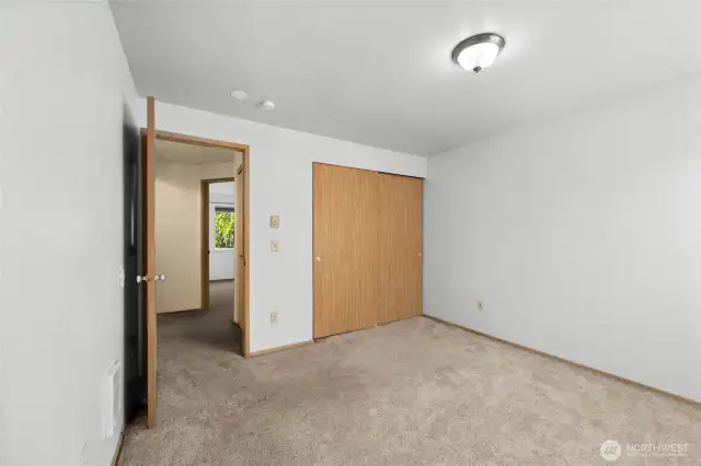 The third guest bedroom upstairs has a full sized closet.