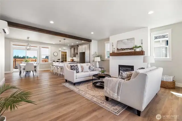 Staged  Living room- photo is for example purposes only and not the actual house.
