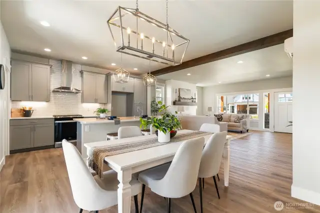 Staged  Dining area/kitchen - photo is for example purposes only and not the actual house.