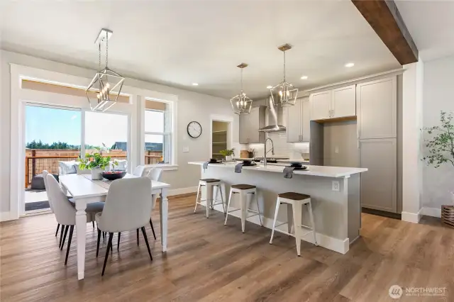 Staged  Dining area/kitchen - photo is for example purposes only and not the actual house.