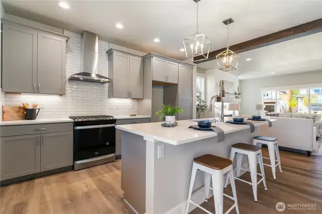 Staged kitchen - photo is for example purposes only and not the actual house.