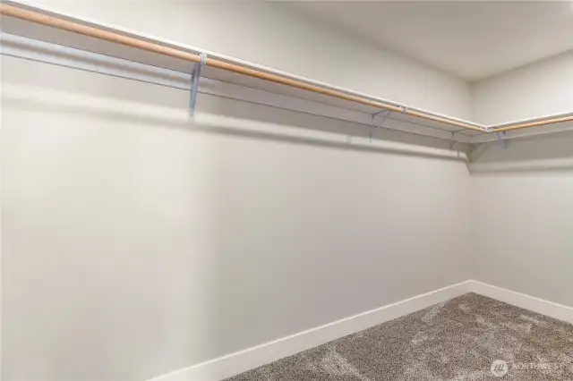 Walk in closet - photo is for example purposes only and not the actual house.