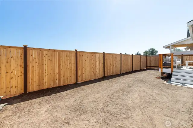 Fence - photo is for example purposes only and not the actual house.