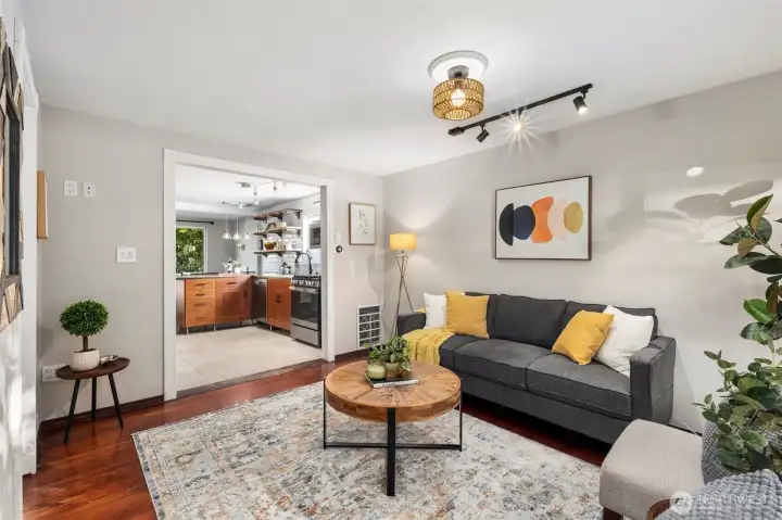 This home has the best of both world's with its open concept, while leaving some separation between living areas.