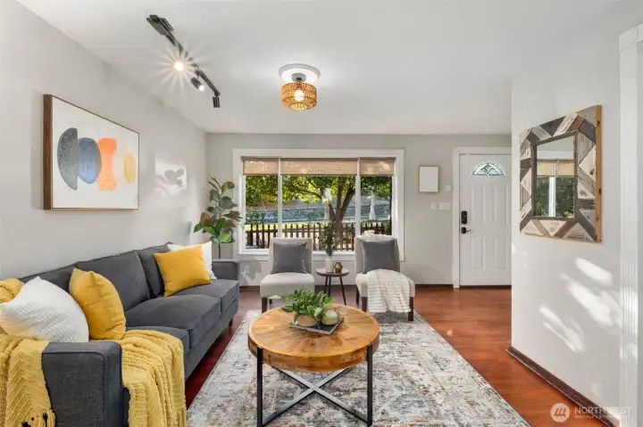 This home has hardwood floors, fresh paint, and beautiful turn-key finishes.