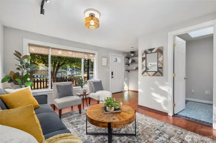 A half-bath off the main living area means guests don't have to use your private restroom.