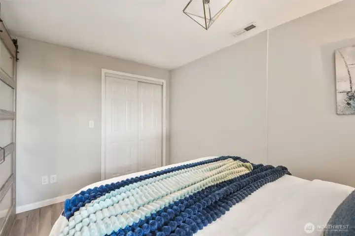 Newer flooring plus a larger closet.