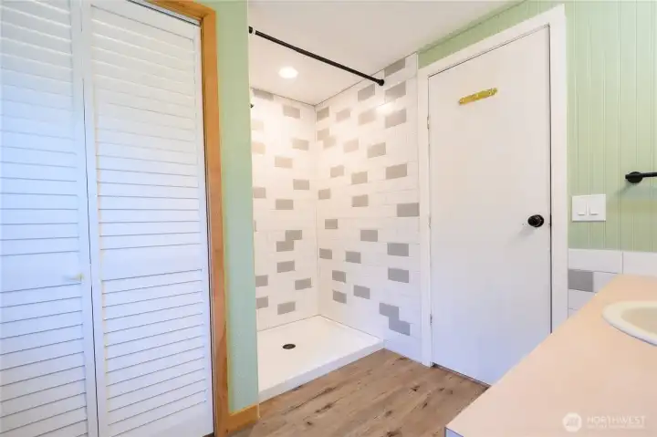 New tile in shower