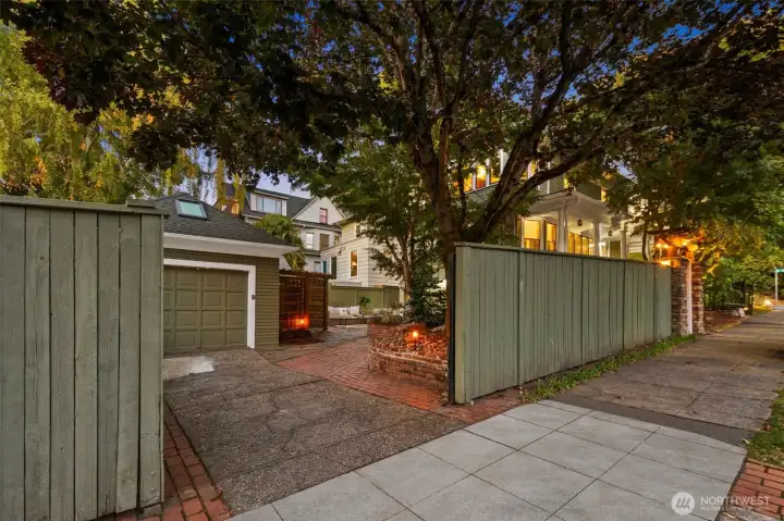 Gated entrance to the new garage with loft expansive spa like backyard Fully finished basement or 2nd Airbnb Unit.