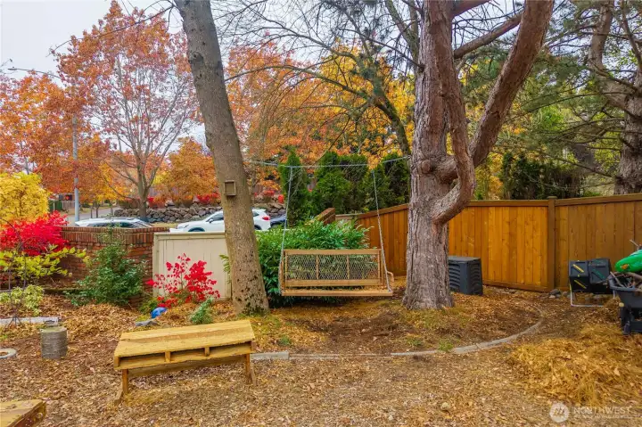 Watch the seasons change in this stunning backyard.