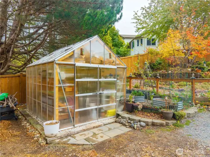 Check out the wonderful greenhouse!