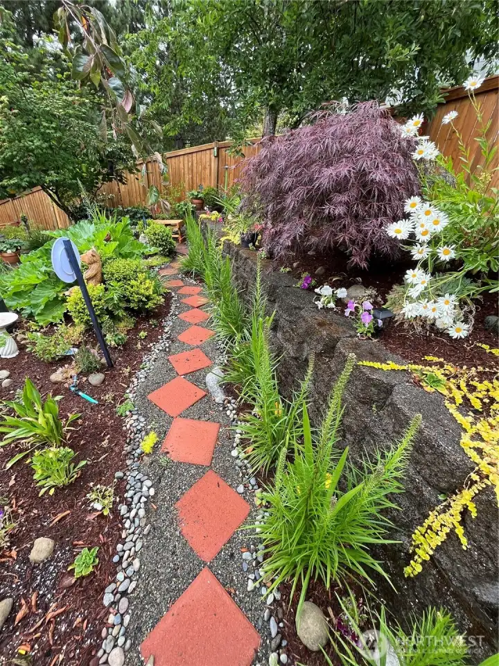 Walking paths take you along picturesque greenery.