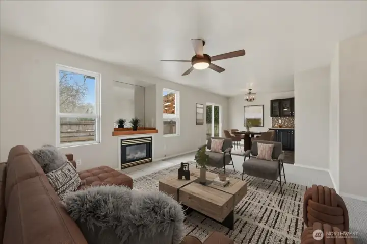 Same photo with virtual staging