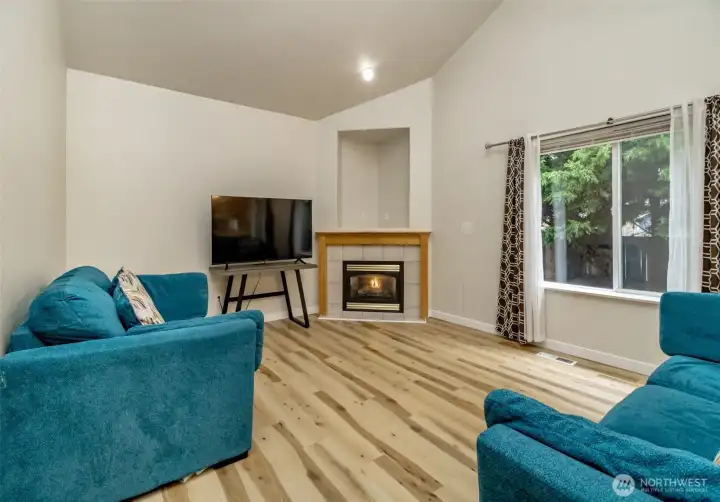 Living Room With Gas Fire Place