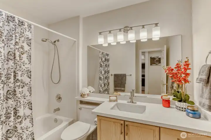 Bathroom with quartz countertops