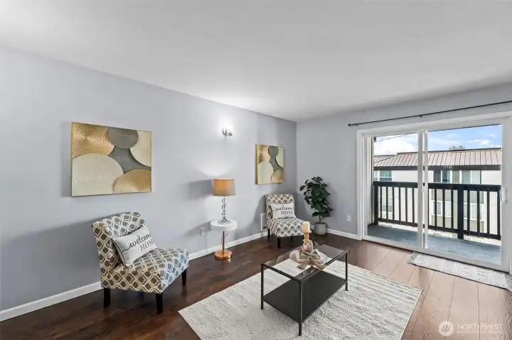 Living room with lots of natural light!