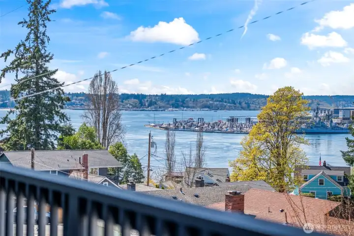 Enjoy views of the USS Turner Joy, downtown Bremerton and the Seattle Ferry!