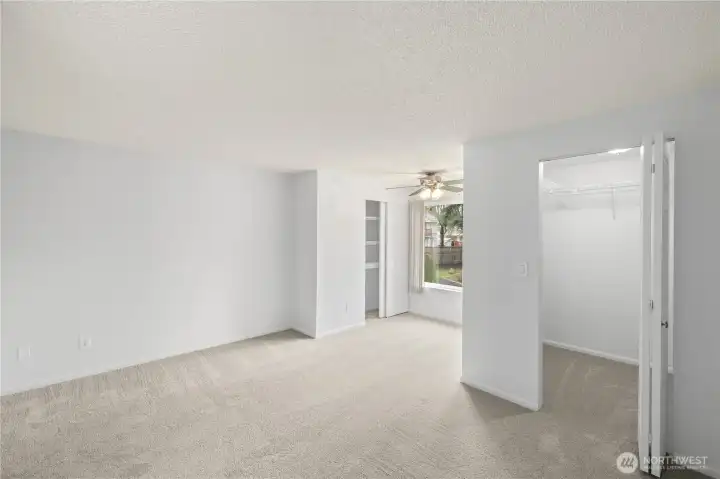 Primary bedroom has walk-in closet plus additional closet