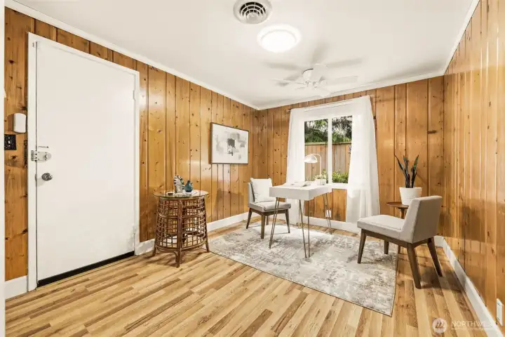 Dedicated home office provides ideal work-from-home flexibility.