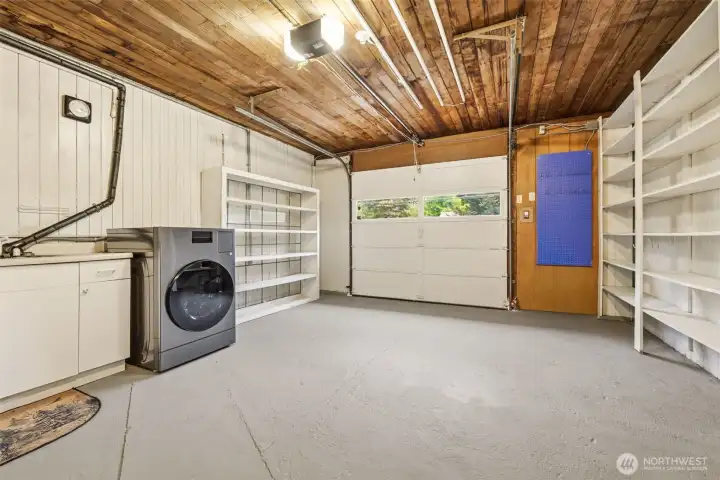 Attached garage offers clean, functional storage and everyday convenience.