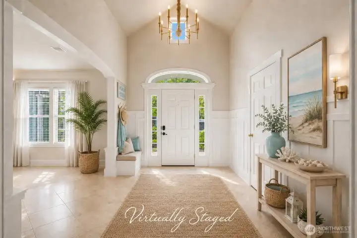Welcome guests into our gorgeous new home!