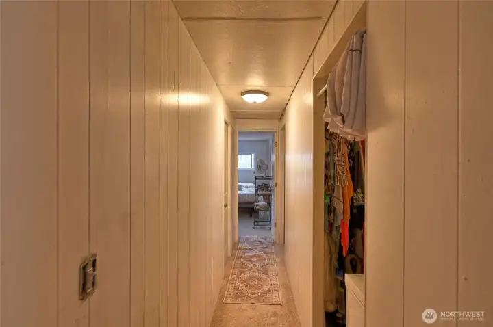 Hallway from the living area to the bedrooms