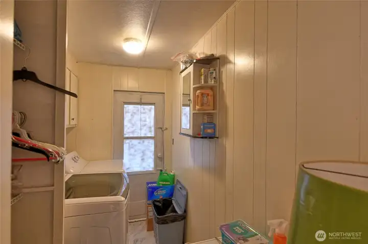 Laundry room- washer and dryer stay