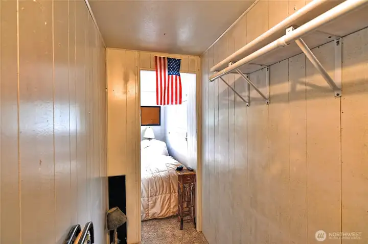Closet off the primary bedroom