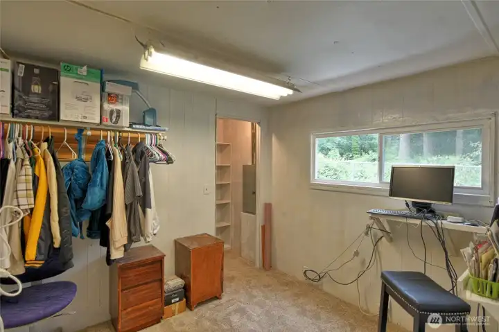 The second bedroom, which also has access to the primary bedroom closet.