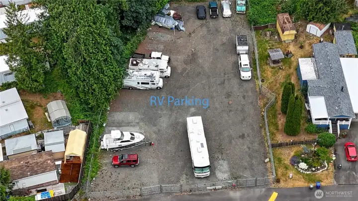 The community has RV parking for members