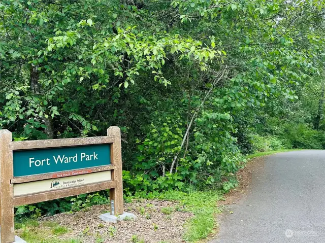 And less than half a mile from Evergreen Avenue to the head of the trails at Fort Ward Park.
