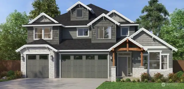 Rendering of home to be built.