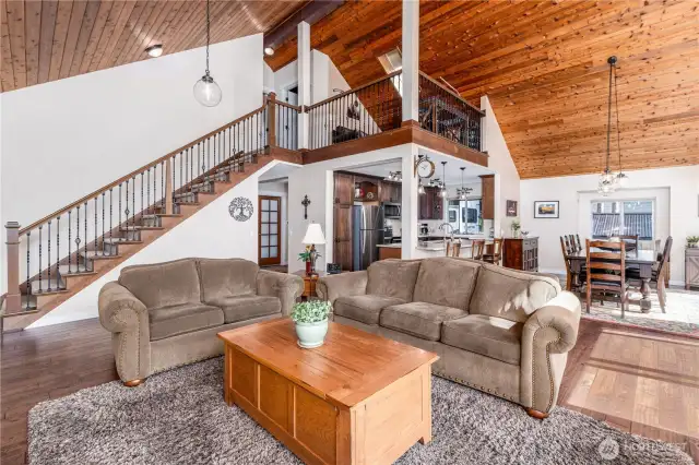 Great Room, Dining Room and Kitchen