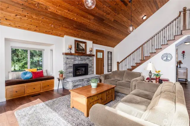 Great Room with stairs to loft
