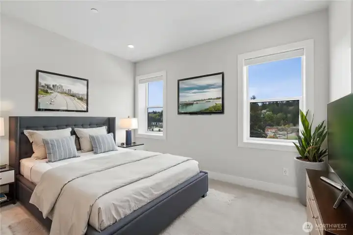 Primary bedroom - virtually staged Primary bedroom - virtually staged