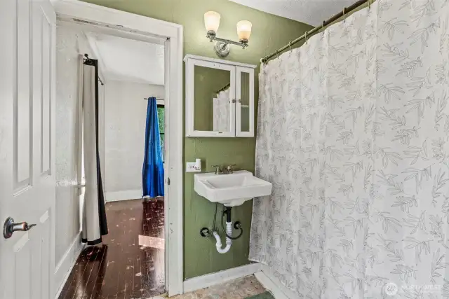 Jack and Jill bathroom offers shared access and great functionality.