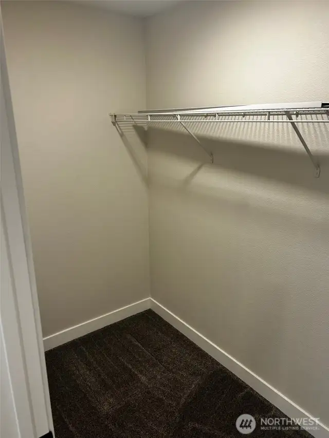 large walk in closet in primary