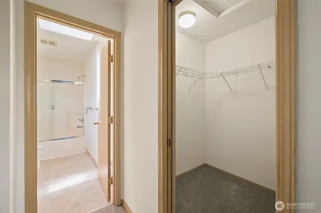 Primary Bathroom with walk-in closet!